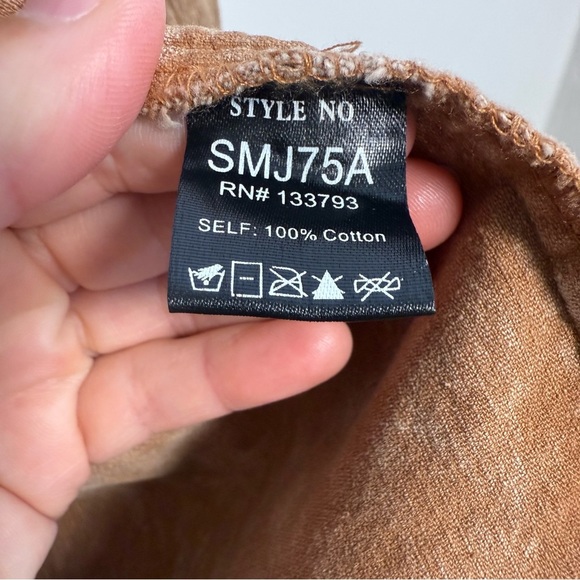 Pol Double Breasted Corduroy Casual Blazer Caramel Brown Tan Size Large - Picture 6 of 8